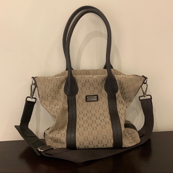 Oroton Bags Oroton Jacquard Leather Weekender Tote Bag Poshmark